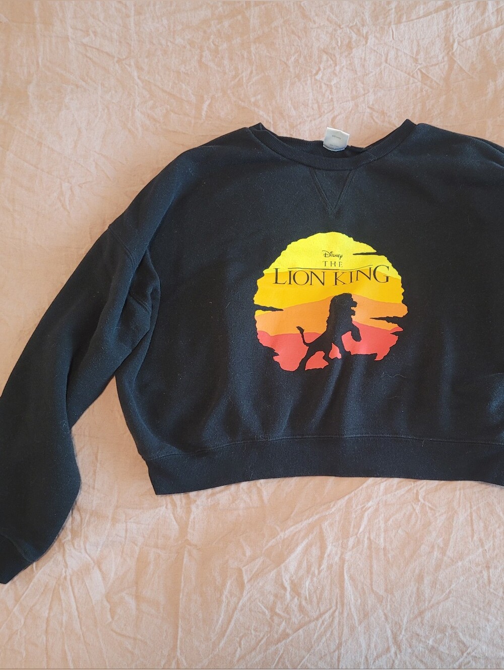 Disney Black Lion King Sunset Graphic Crewneck